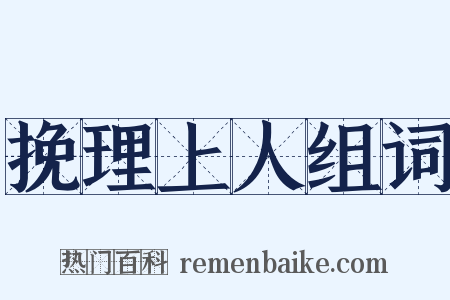 挽理上人组词是什么意思的图片